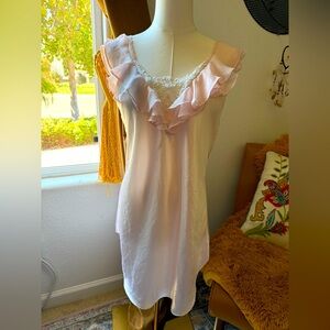 Circa 2000 Vintage blush pink Lace Chemise Sleepwear